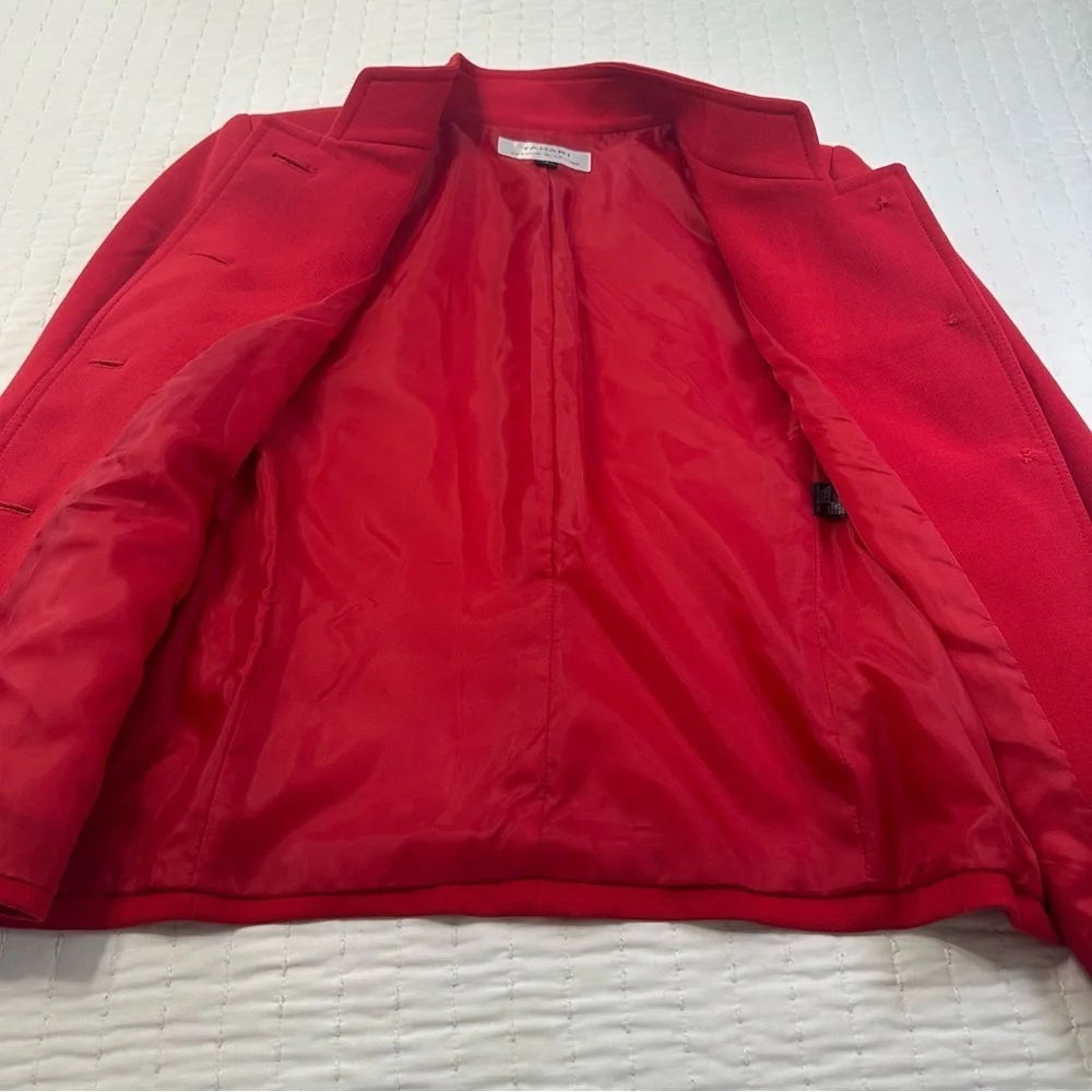 Tahiti Arthur S. Levine Elegant Red Women's Blazer with Gold Buttons